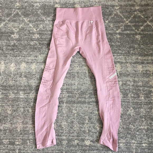 Gymshark Pants - Gymshark Leggings S Pink Stretch Activewear Pants